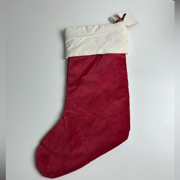 Pottery Barn Personalized Mary Ellen Holiday Stocking 
Basic Red Velvet NWT - Picture 2 of 7